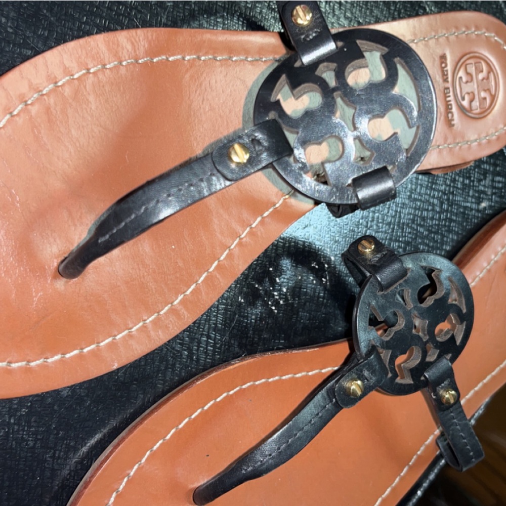 Original Tory Burch black sandals used